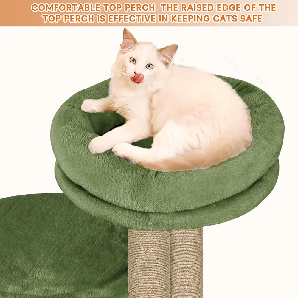 Furrlovers Tree with Condo & Elevated Perch for Cats (Green) - Image 3
