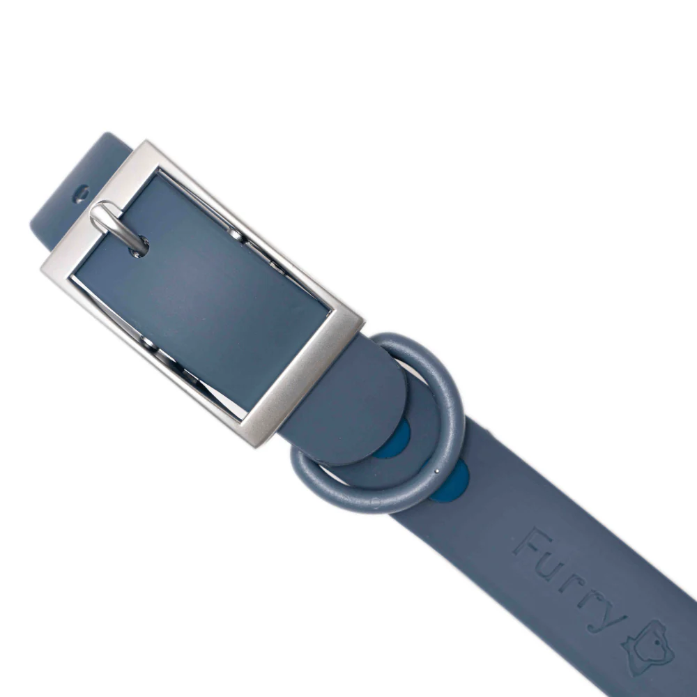 Furry & Co Weatherproof Collar for Dogs (Indigo Blue) - Image 3