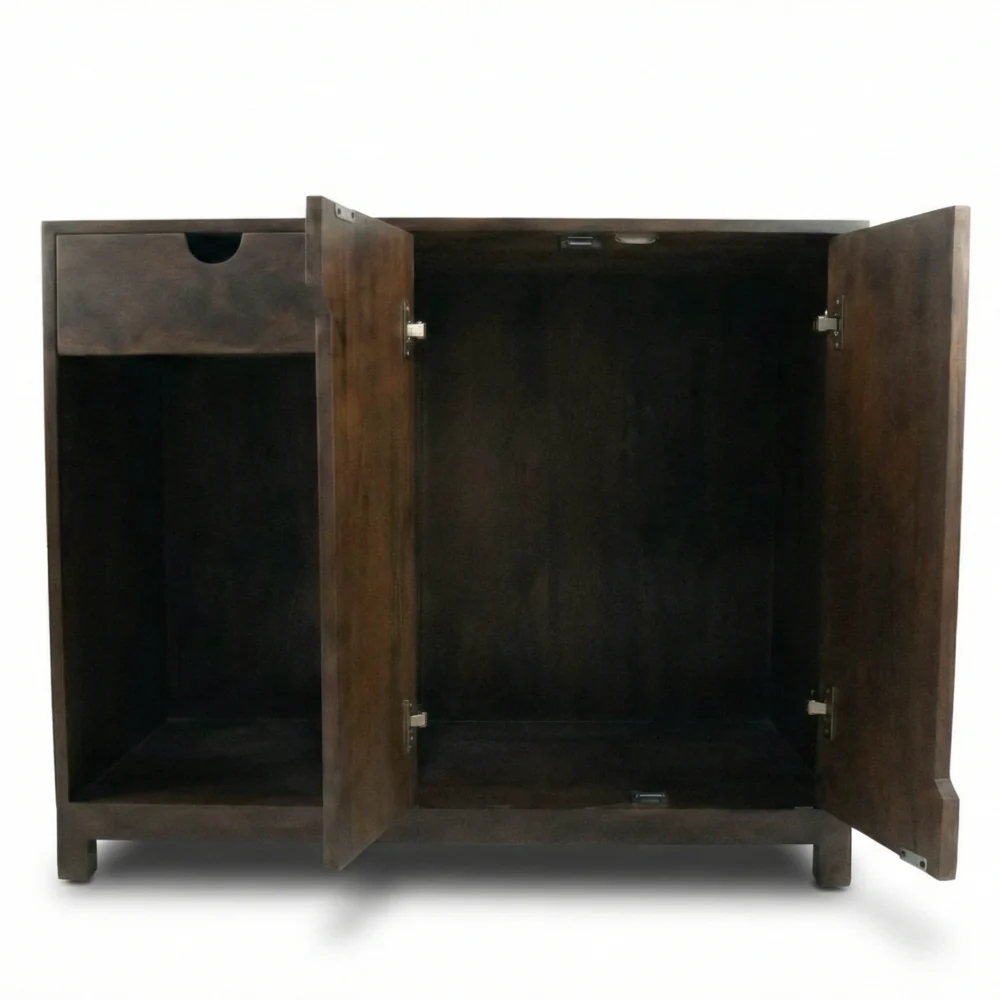 FurryLiving Paco Litter Cabinet for Cats (Dark Brown) - Image 5