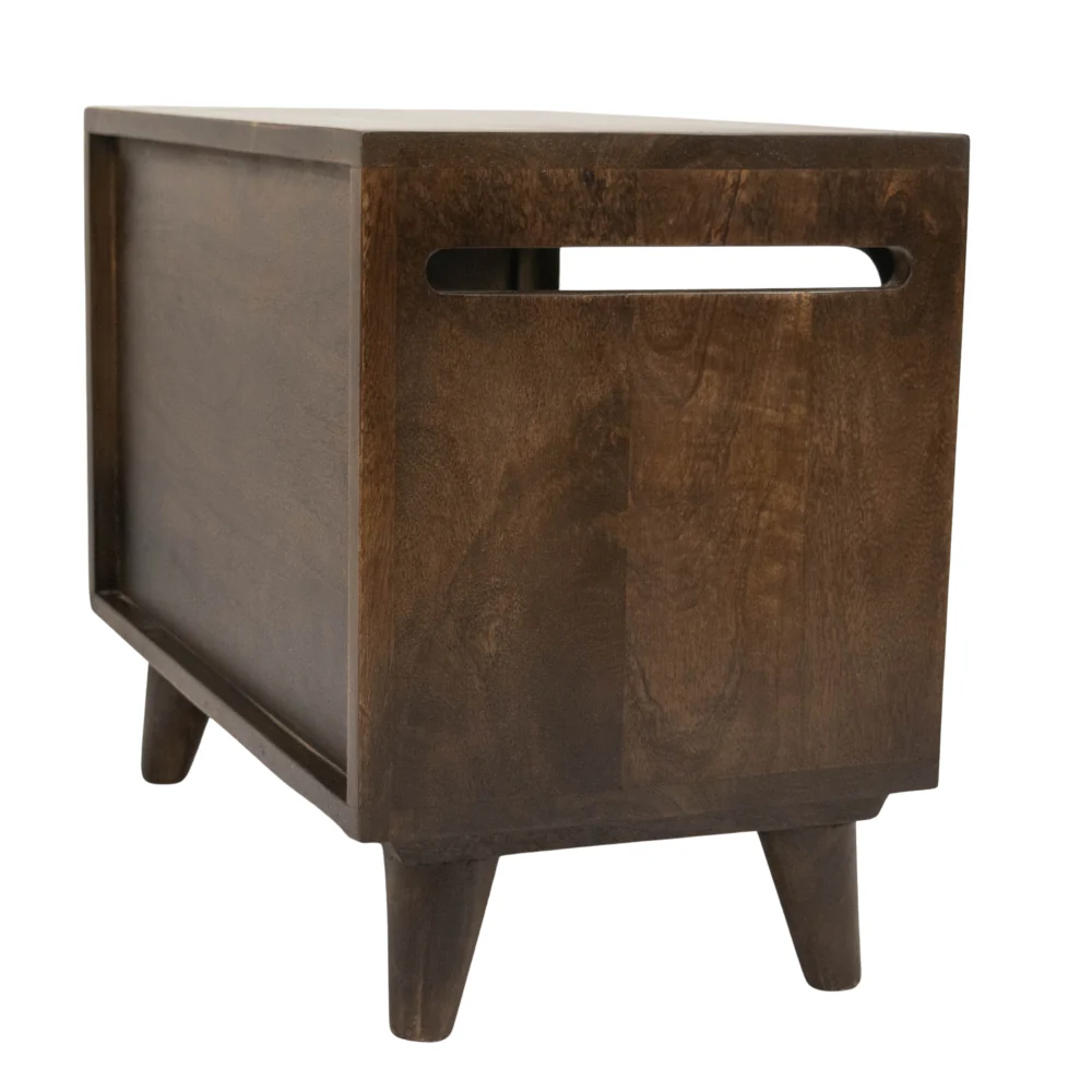 FurryLiving Telly Side Table with Cushion for Small Dogs and Cats (Dark Brown/Cream Cushion) - Image 5