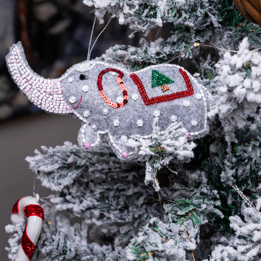 Furry Tales Appu Claus Elephant Handcrafted Charm - Image 2