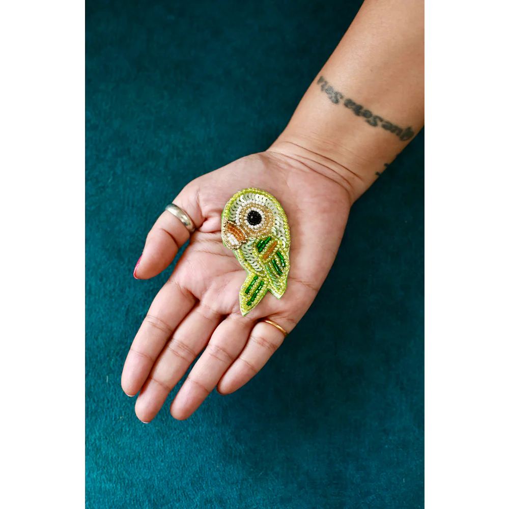 Furry Tales Mithu Parrot Handcrafted Brooch - Image 2
