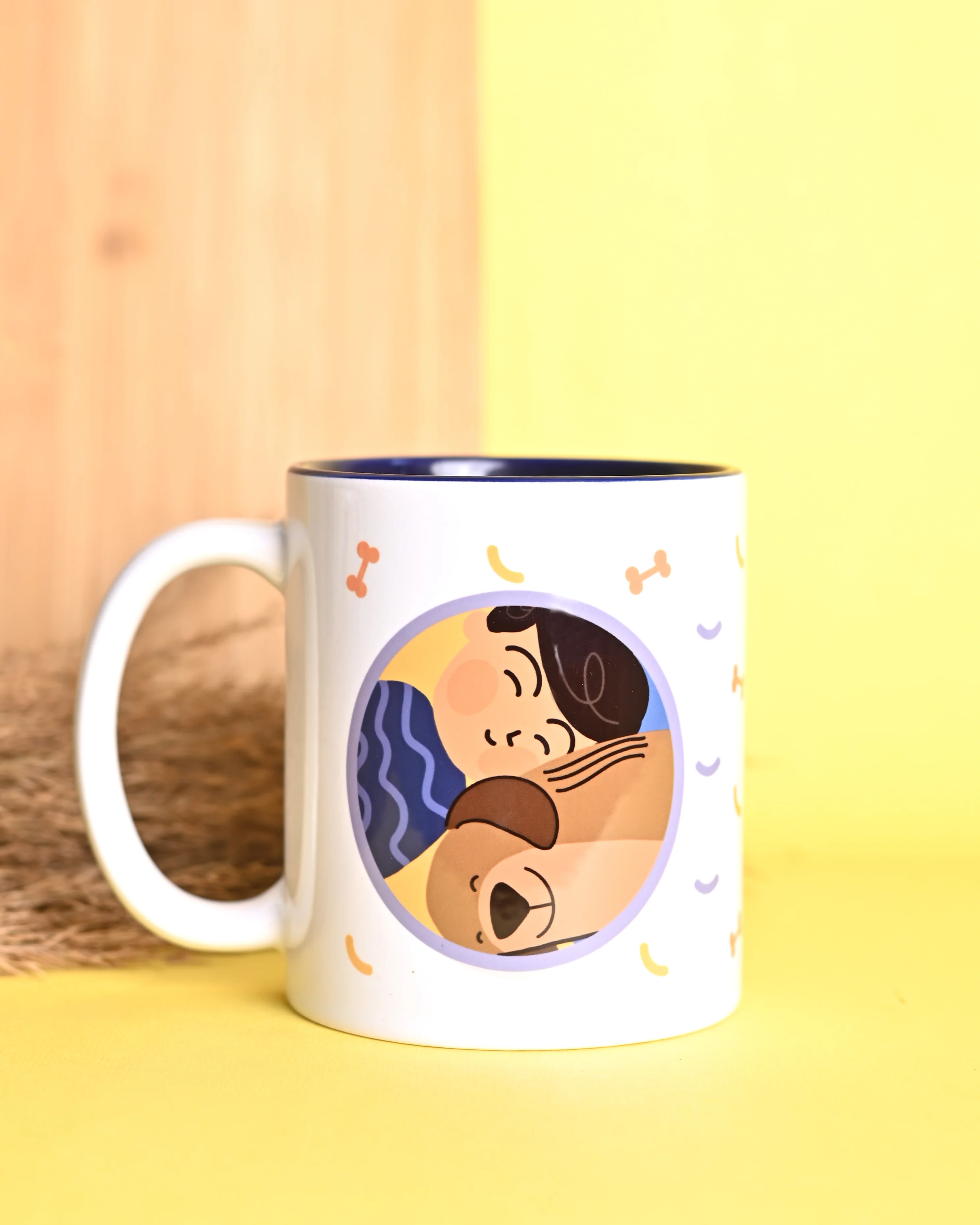 Furry Tales Ollie Snuggles Dad Ceramic Coffee Mug (White) - Image 3