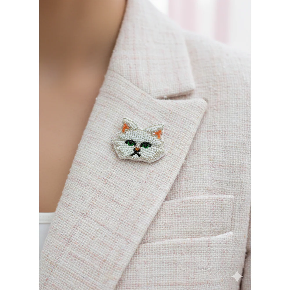 Furry Tales Princess Cat Handcrafted Brooch - Image 2