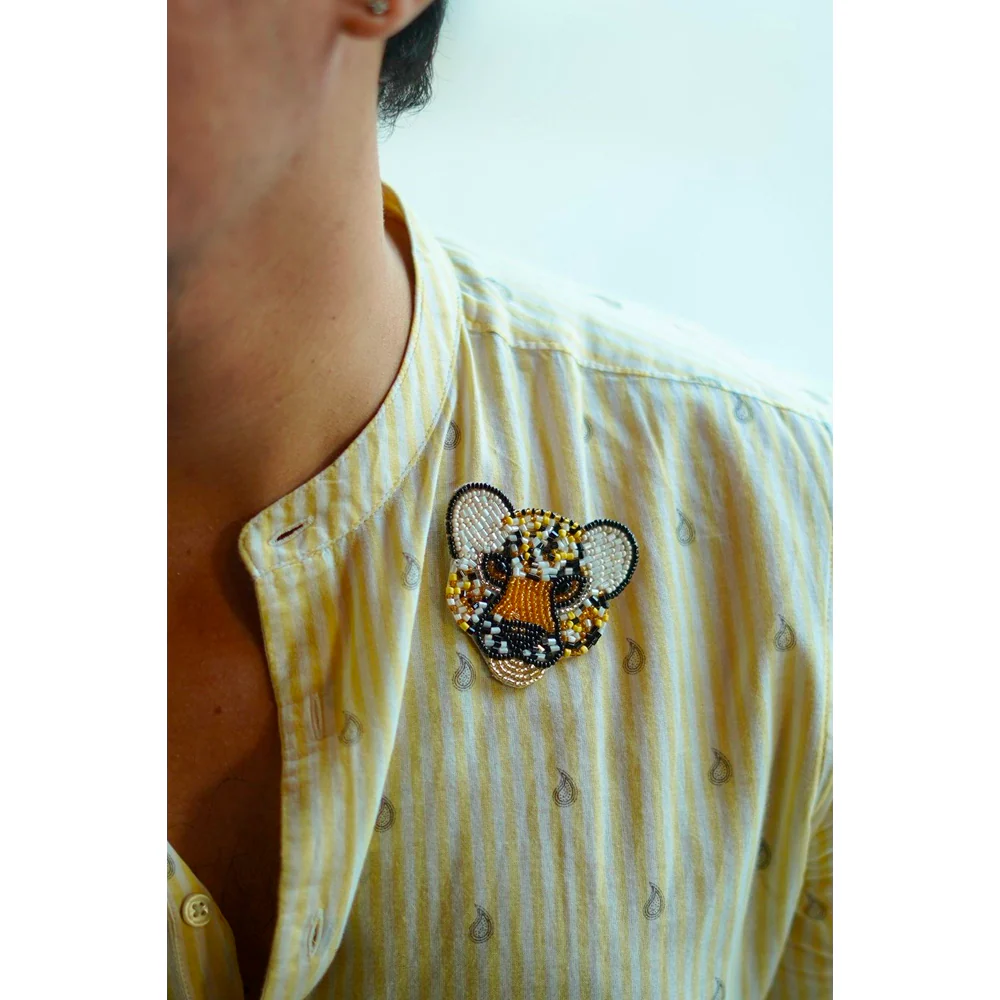 Furry Tales Sher Khan Tiger Handcrafted Brooch - Image 2