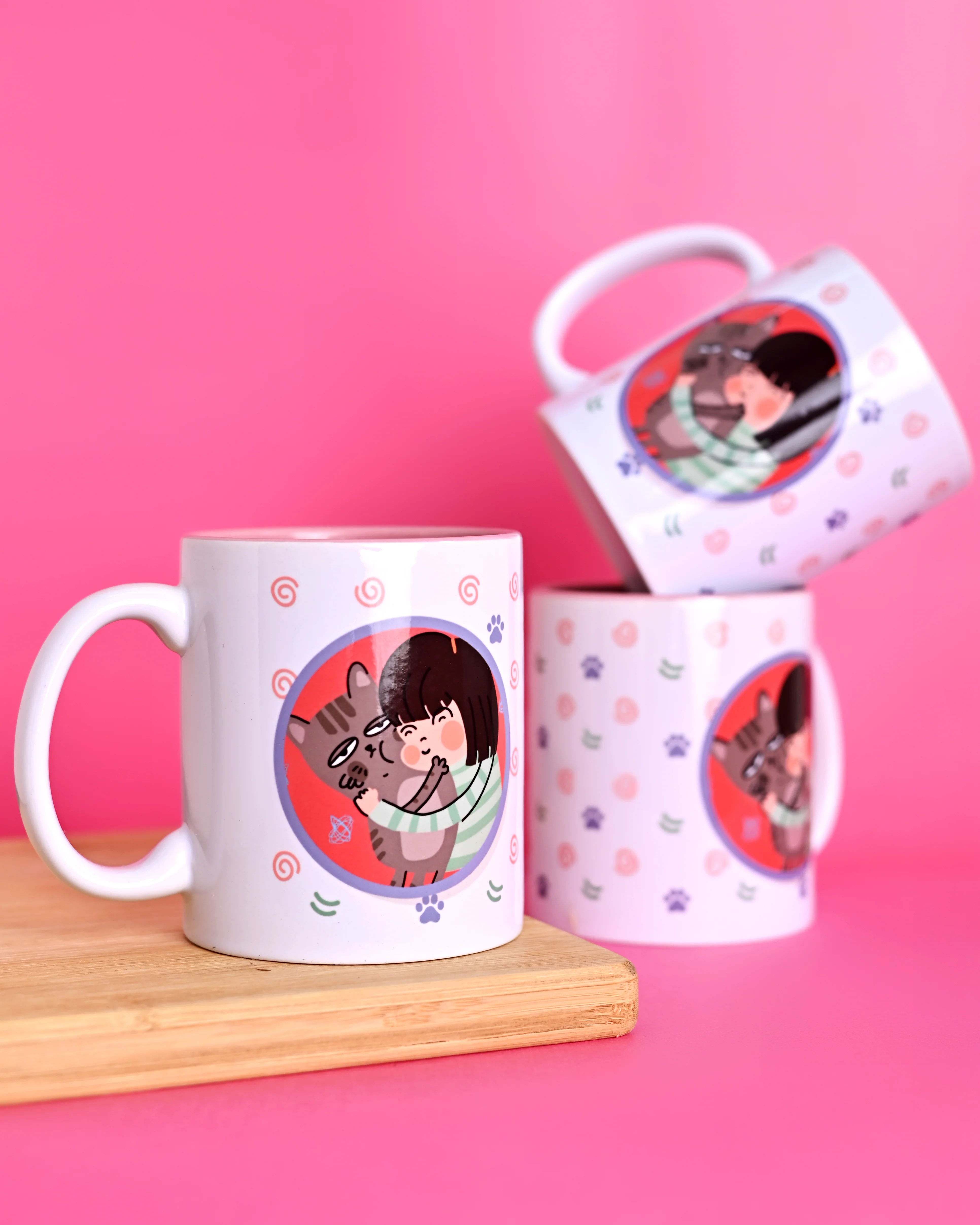 Furry Tales Whiskers Hates Mom Hugs Ceramic Coffee Mug (White) - Image 3