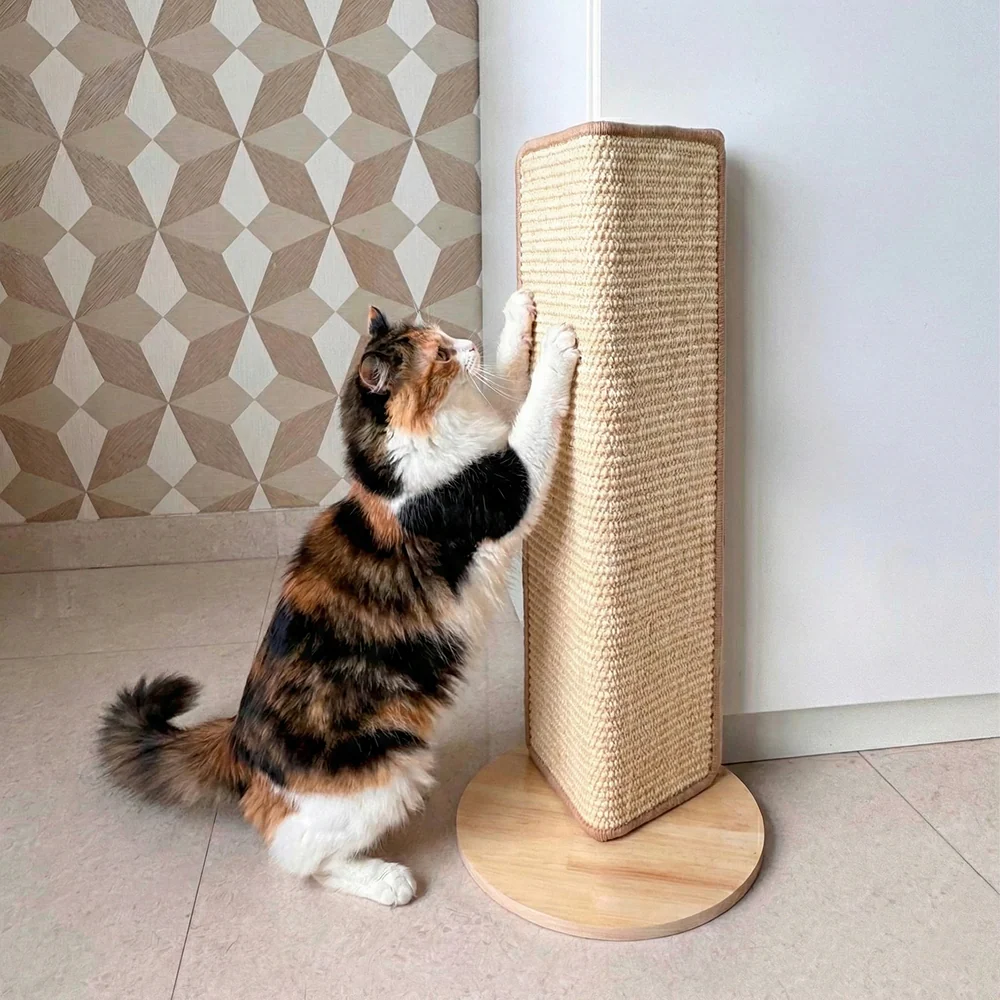 FurryLiving Cat Wall Scratcher Lite Space Saving Design for Wall Corners (Oak) - Image 2