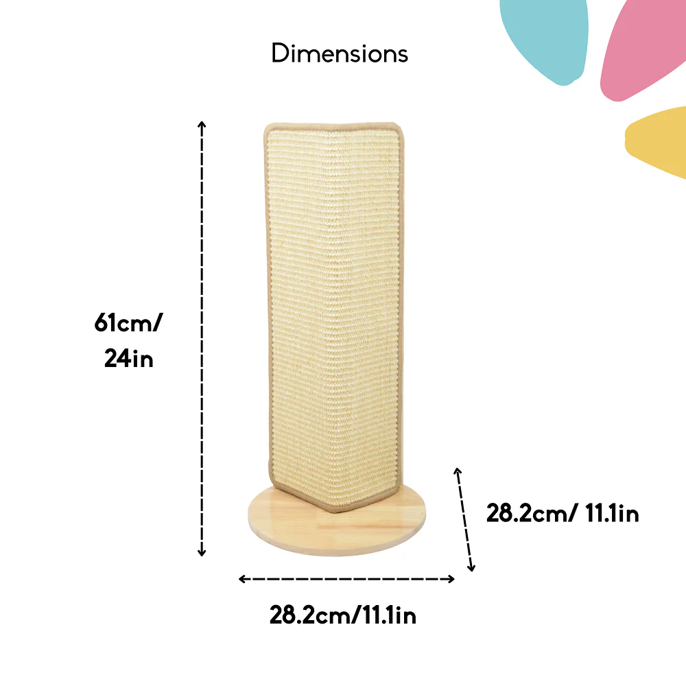 FurryLiving Cat Wall Scratcher Lite Space Saving Design for Wall Corners (Oak) - Image 5