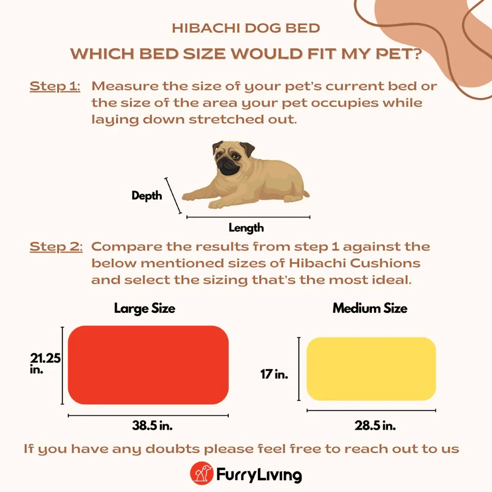 FurryLiving Hibachi Honey Bed with Storage for Dogs (Honey/Brown Cushion) - Image 6