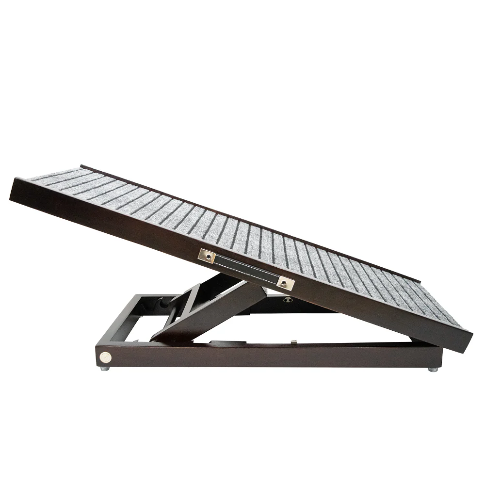 FurryLiving Wooden Ramp for Dogs and Cats (Dark Brown) - Image 7