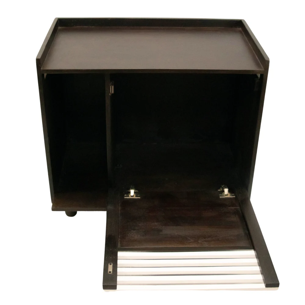 FurryLiving Lulu Litter Cabinet for Cats (Dark Brown) - Image 5