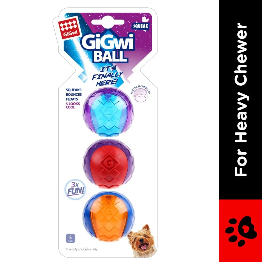 GiGwi Ball Squeaker Toy for Dogs (Pack of 3) - Image 2