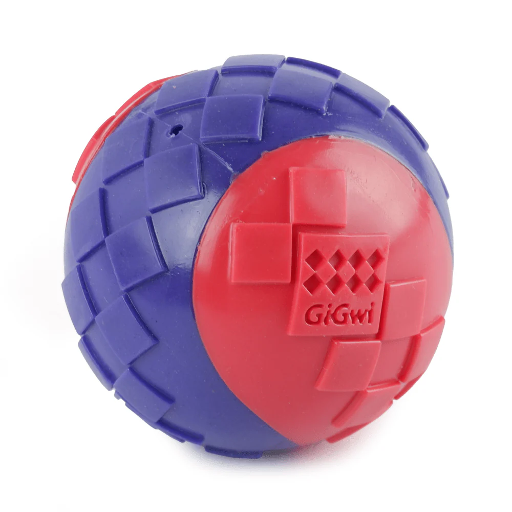 GiGwi Ball Squeaker Toy for Dogs (Red/Purple) - Image 2