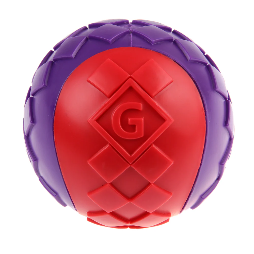 GiGwi Ball Squeaker Toy for Dogs (Red/Purple) - Image 6