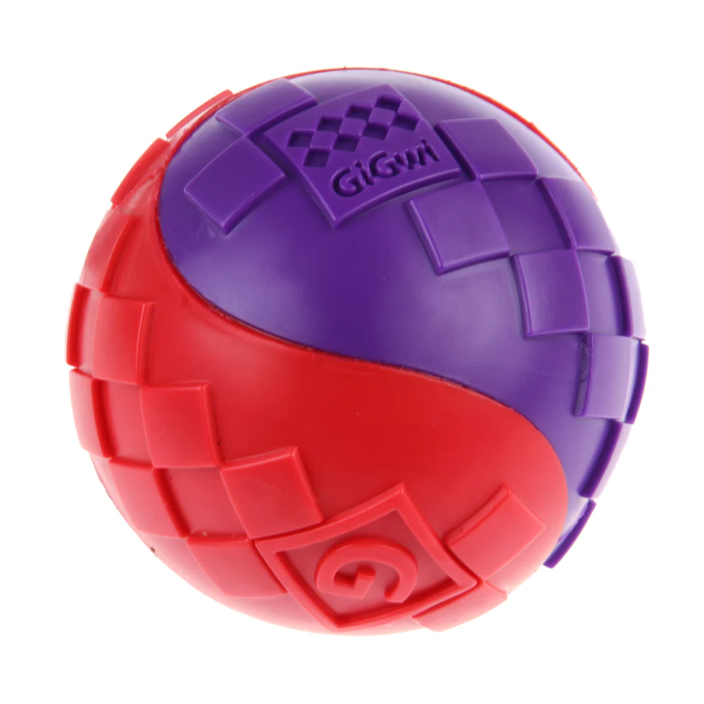 GiGwi Ball Squeaker Toy for Dogs (Red/Purple) - Image 7