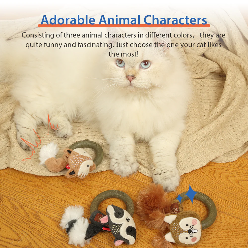 GiGwi Catch and Scratch Eco Line Fox Toy for Cats - Image 15