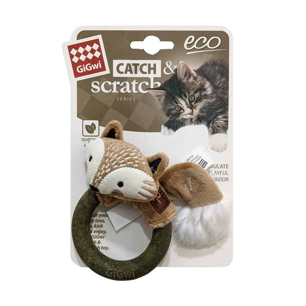 GiGwi Catch and Scratch Eco Line Fox Toy for Cats - Image 5