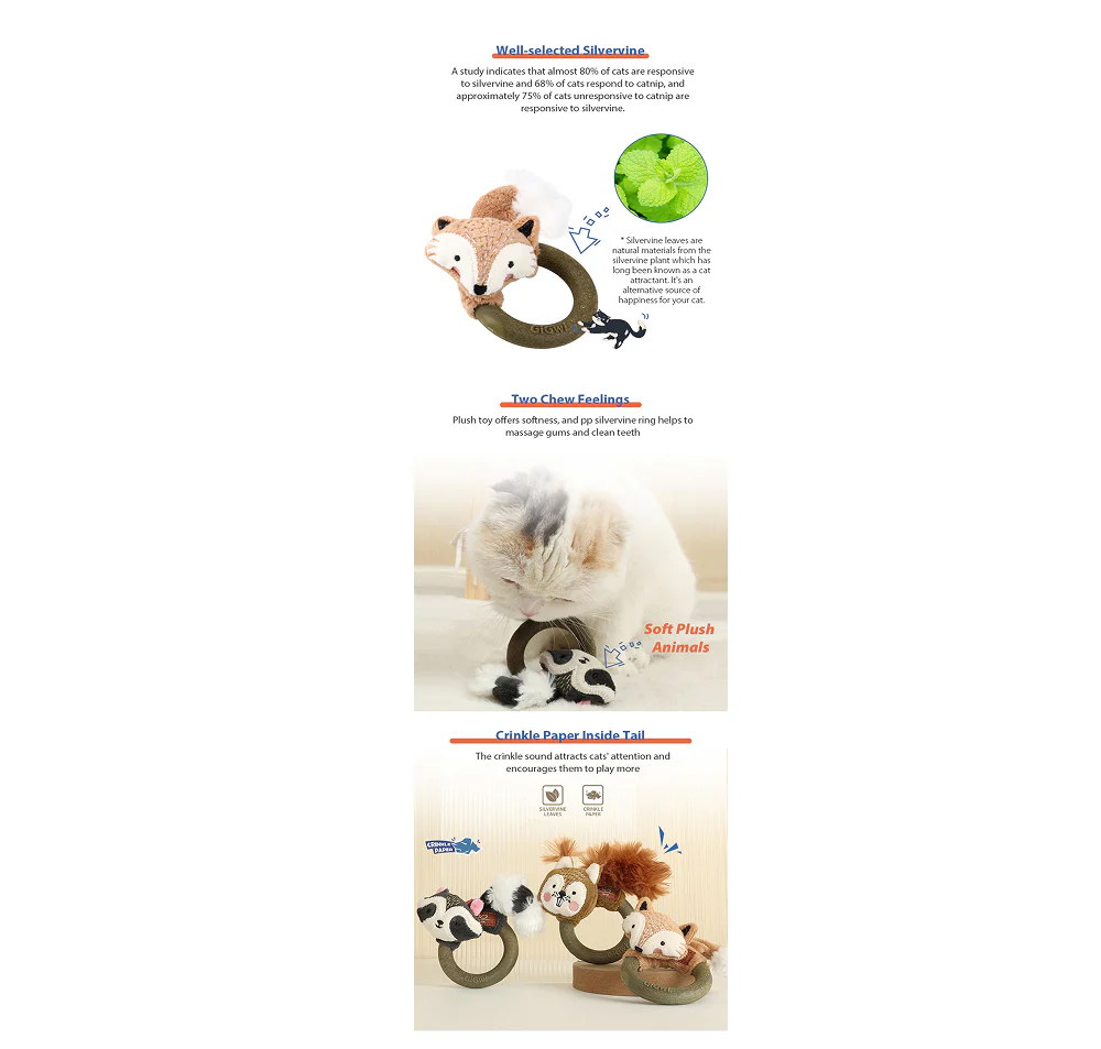GiGwi Catch and Scratch Eco Line Fox Toy for Cats - Image 7