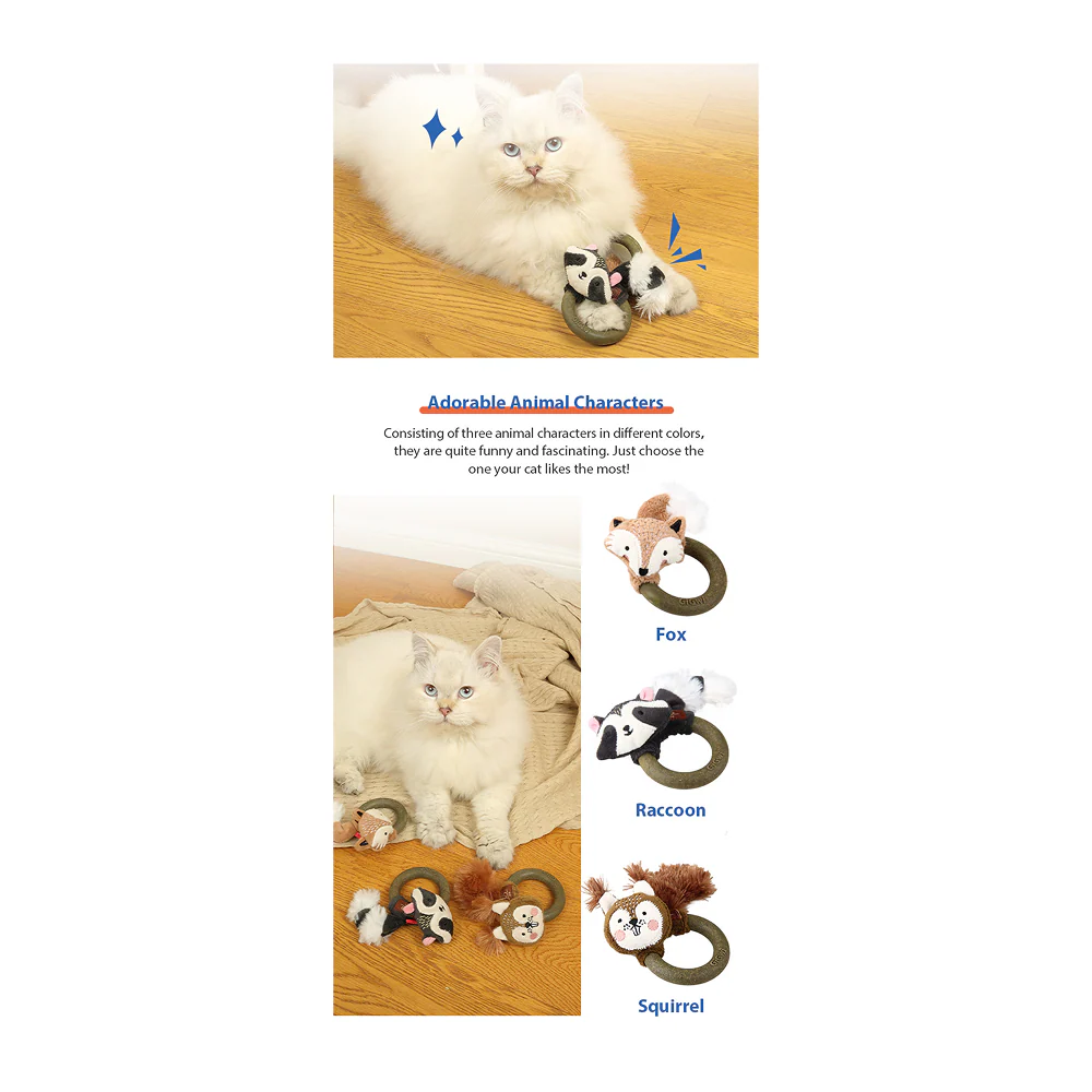 GiGwi Catch and Scratch Eco Line Fox Toy for Cats - Image 8