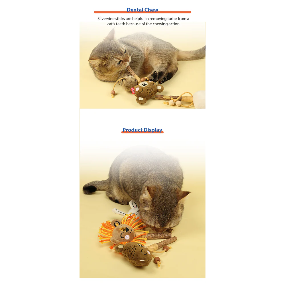 GiGwi Catch and Scratch Eco Line Lion Toy for Cats - Image 3