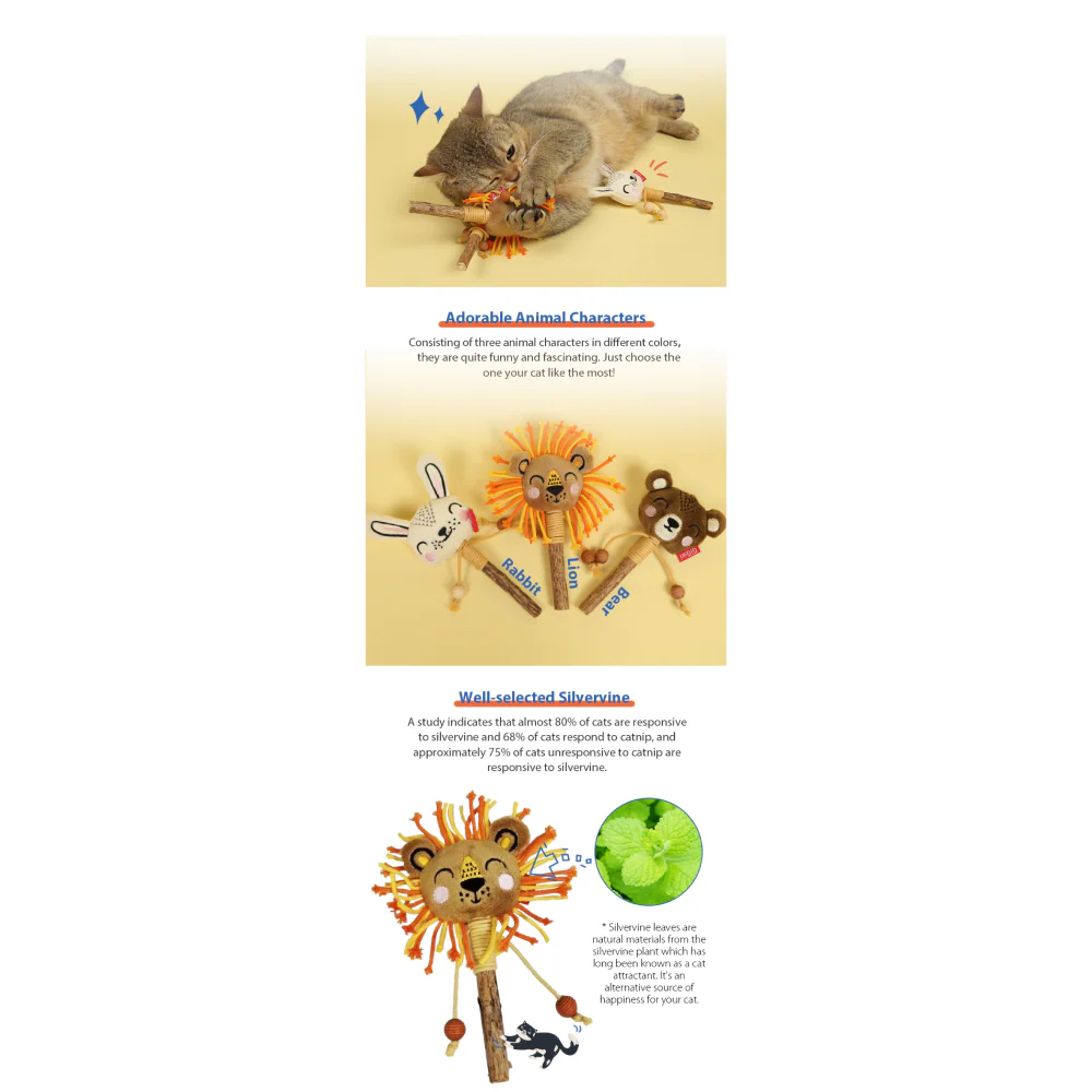 GiGwi Catch and Scratch Eco Line Lion Toy for Cats - Image 5