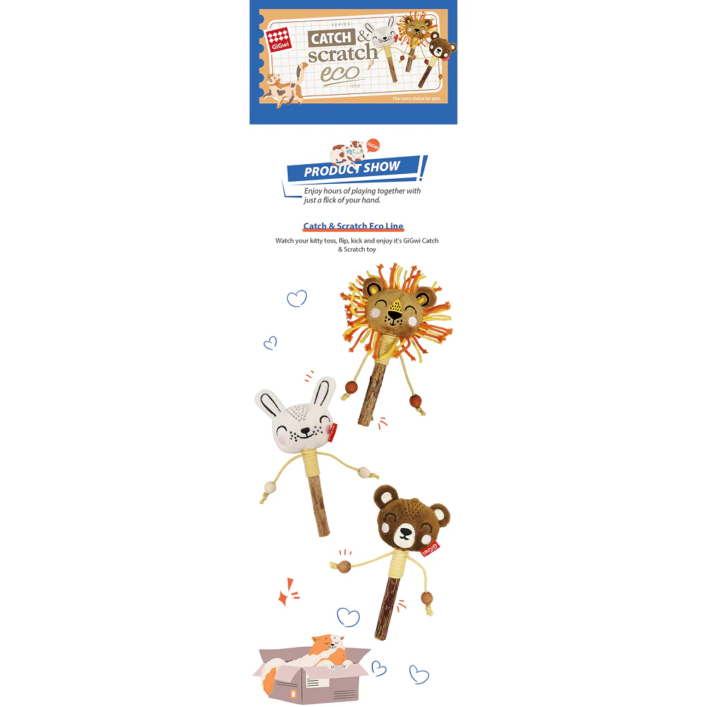 GiGwi Catch and Scratch Eco Line Lion Toy for Cats - Image 6
