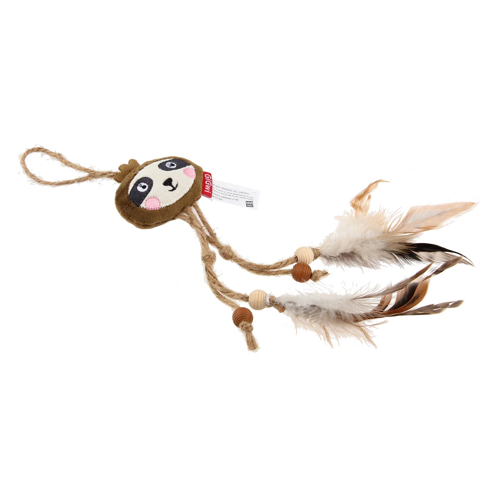 GiGwi Catch and Scratch Eco Line Sloth Toy for Cats - Image 3
