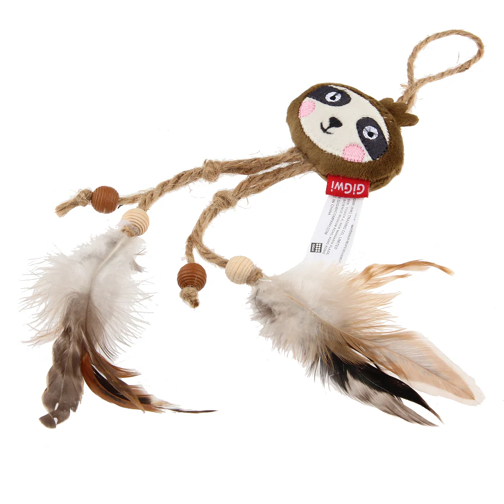 GiGwi Catch and Scratch Eco Line Sloth Toy for Cats - Image 4