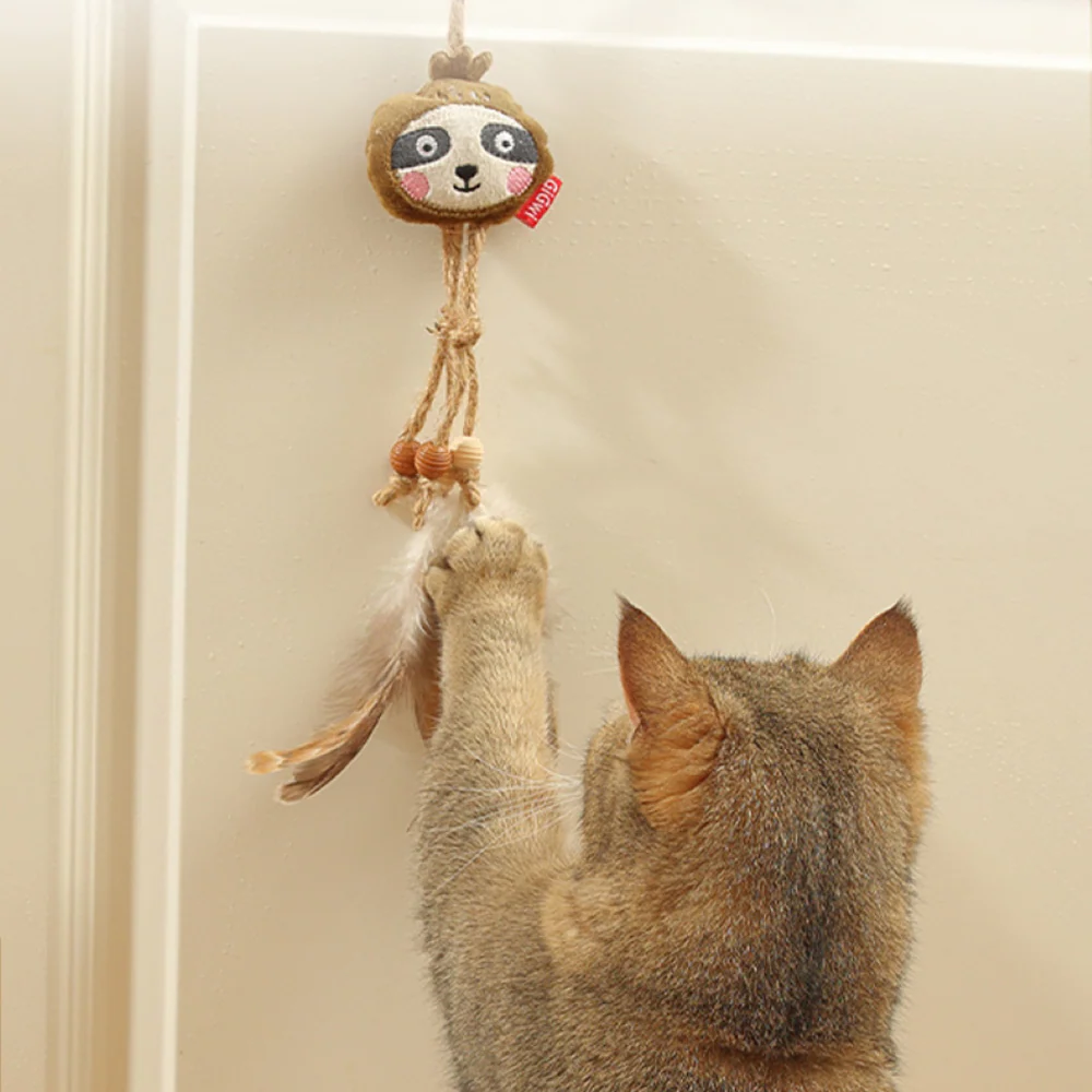 GiGwi Catch and Scratch Eco Line Sloth Toy for Cats - Image 8
