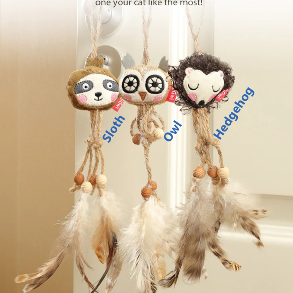 GiGwi Catch and Scratch Eco Line Sloth Toy for Cats - Image 9