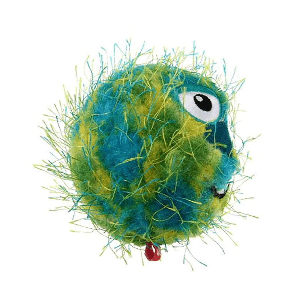 GiGwi Crazy Ball with Foam Rubber Ball and Squeaker Toy for Dogs (Green/Blue) - Image 4
