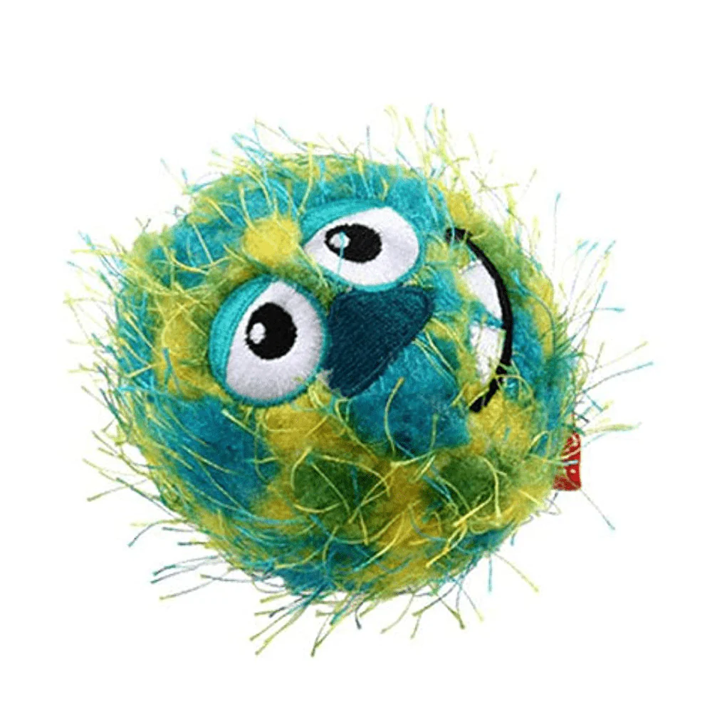 GiGwi Crazy Ball with Foam Rubber Ball and Squeaker Toy for Dogs (Green/Blue) - Image 6