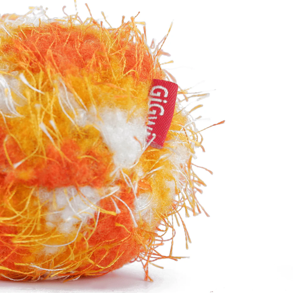 GiGwi Crazy Ball with Foam Rubber Ball and Squeaker Toy for Dogs (Orange) - Image 5