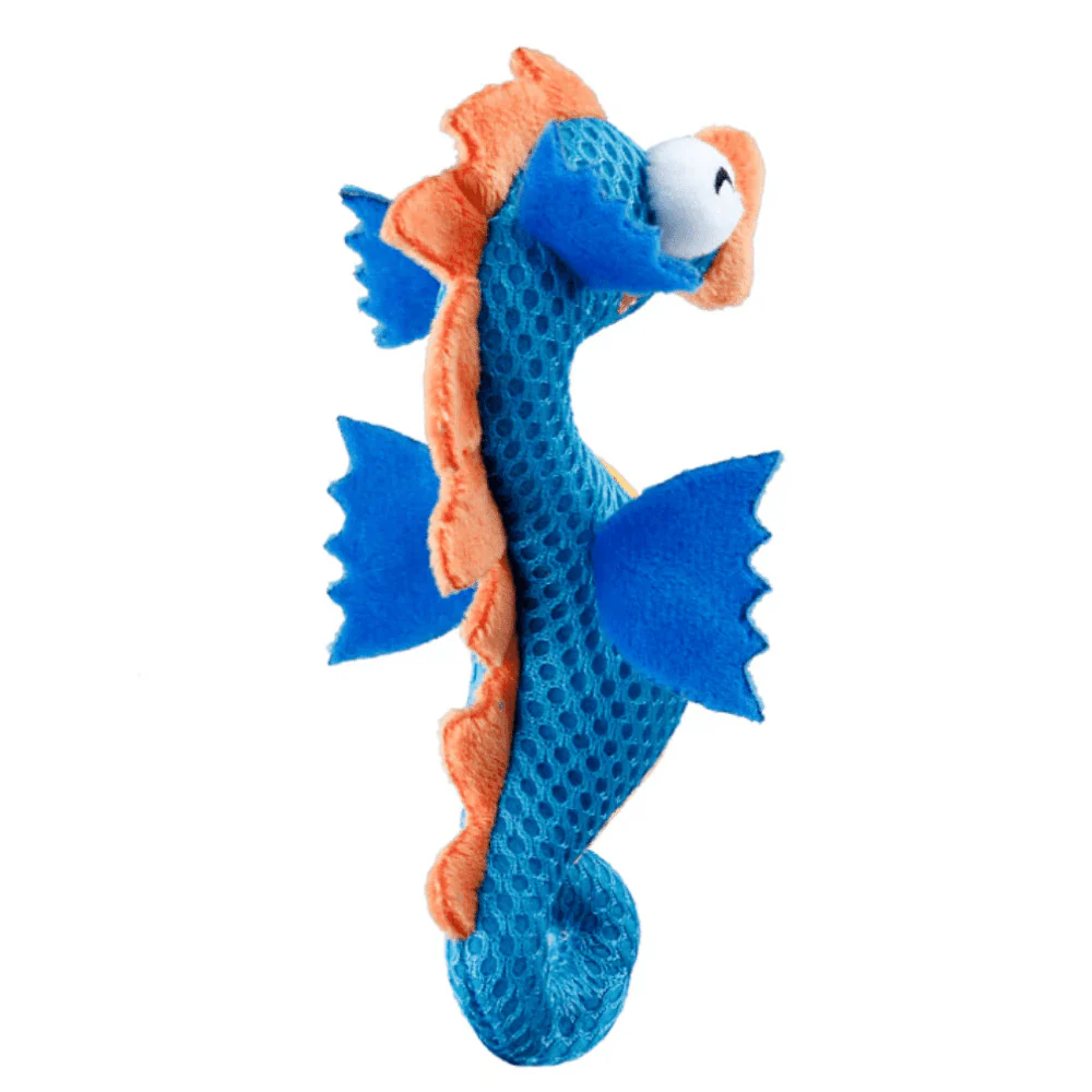GiGwi Dental Mesh Seahorse Toy for Cats (Blue) - Image 4