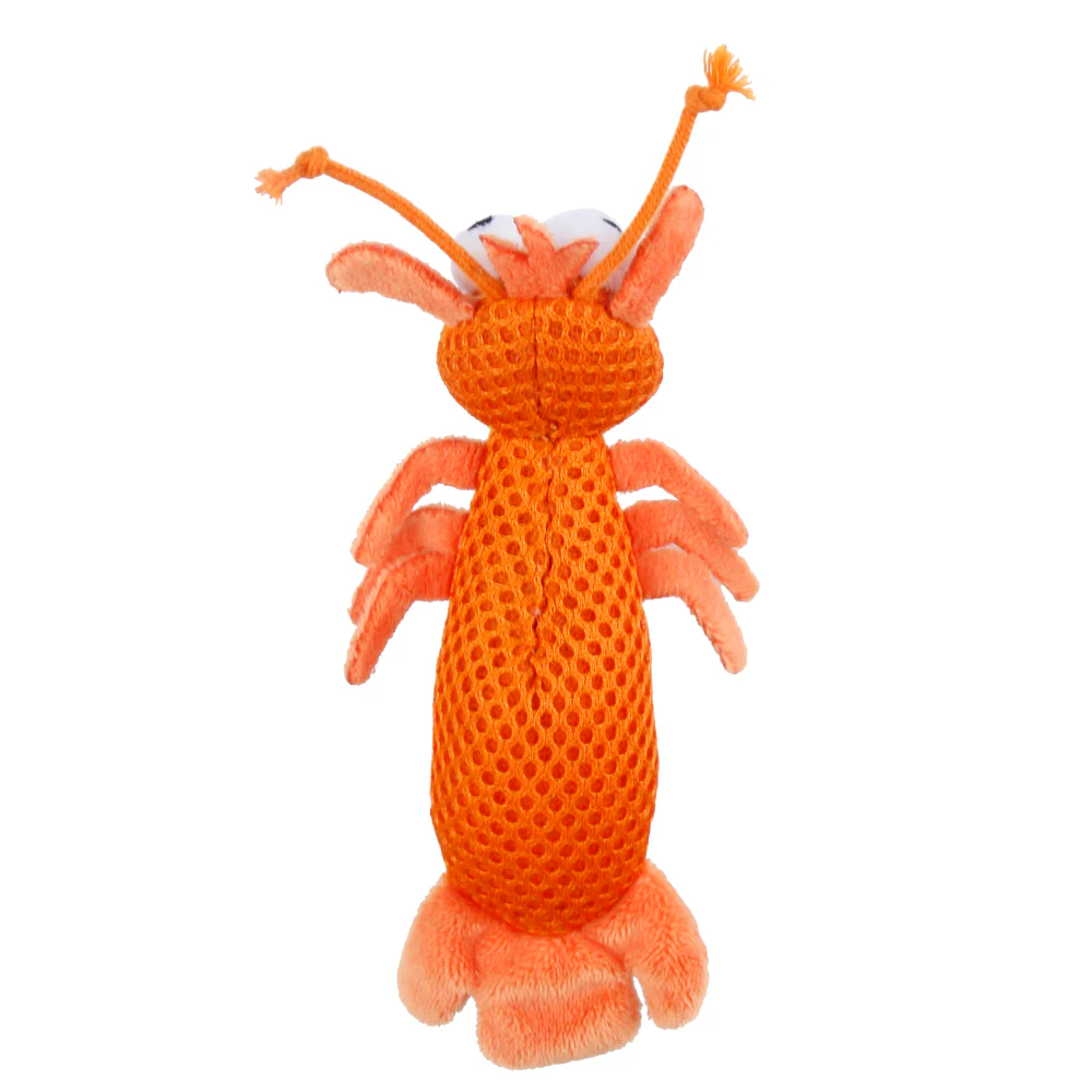 GiGwi Dental Mesh Shrimp Toy for Cats (Orange) - Image 5
