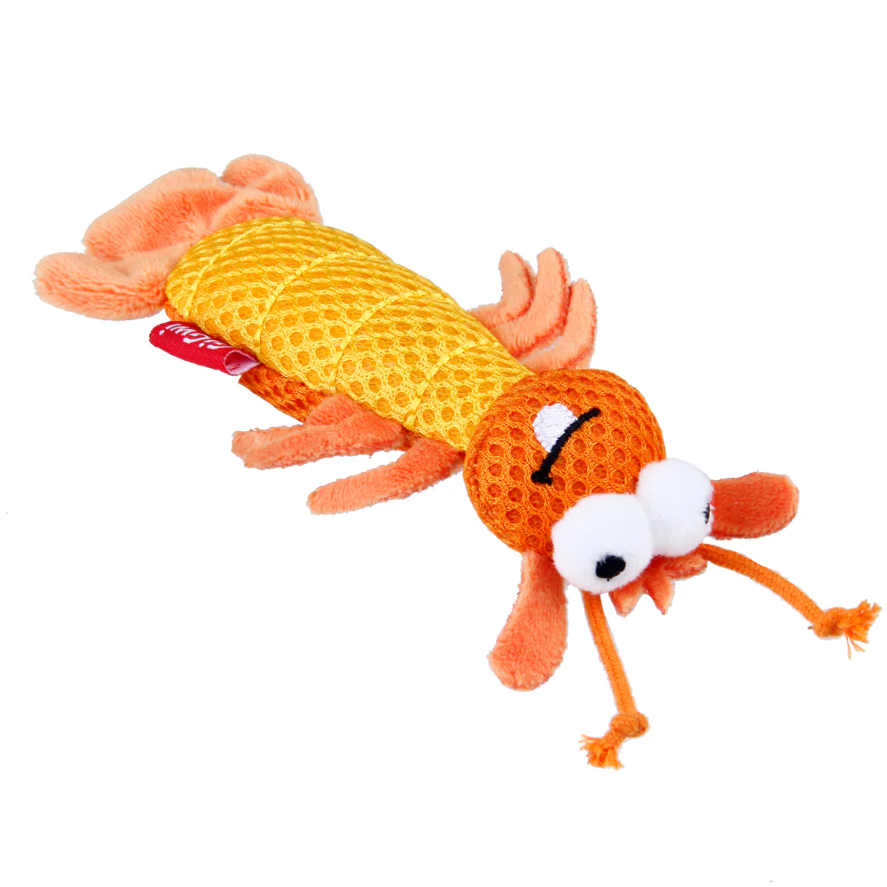 GiGwi Dental Mesh Shrimp Toy for Cats (Orange) - Image 6