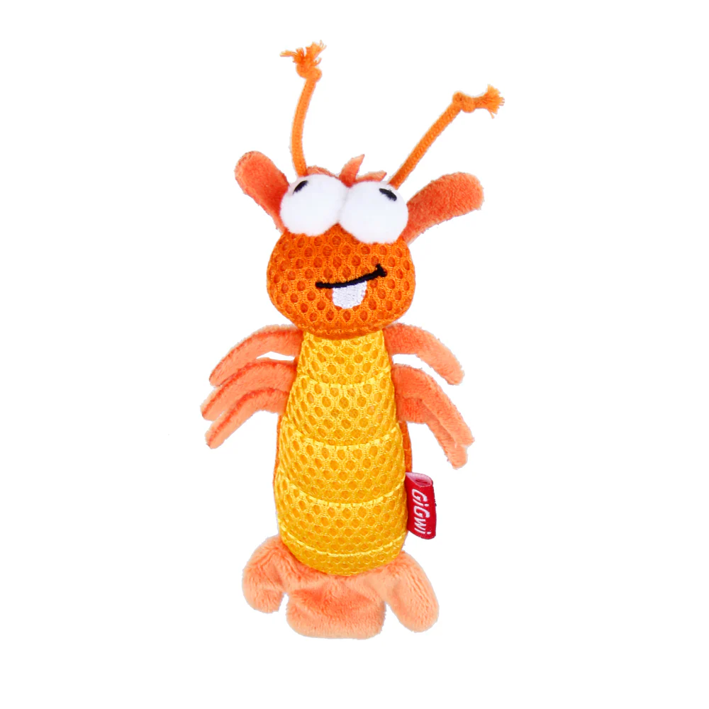 GiGwi Dental Mesh Shrimp Toy for Cats (Orange) - Image 7