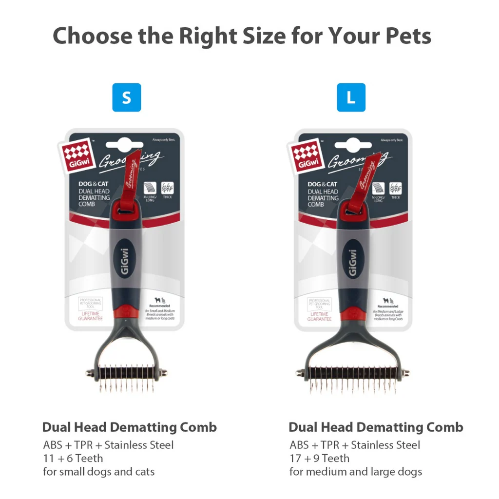 GiGwi Dual Head Dematting Comb for Dogs and Cats - Image 4
