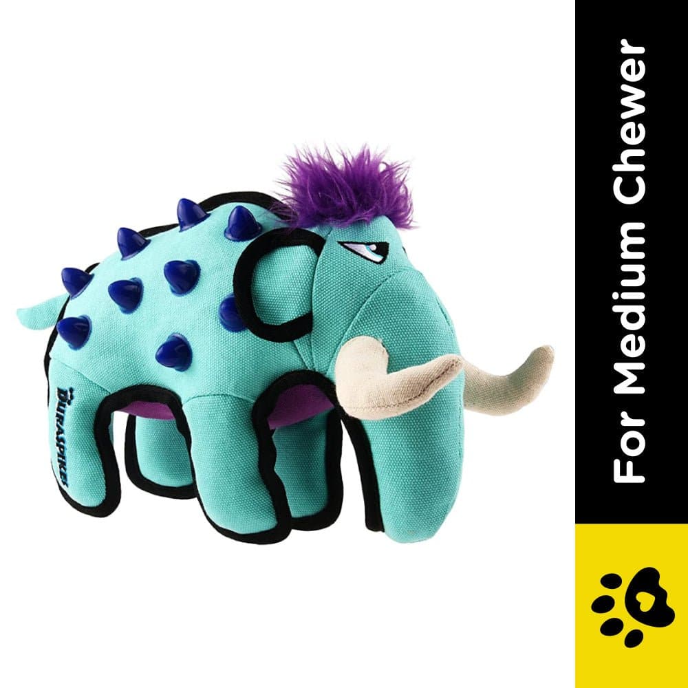 GiGwi Duraspikes Extra Durable Elephant Toy for Dogs (Light Blue) | For Medium Chewers - Image 2