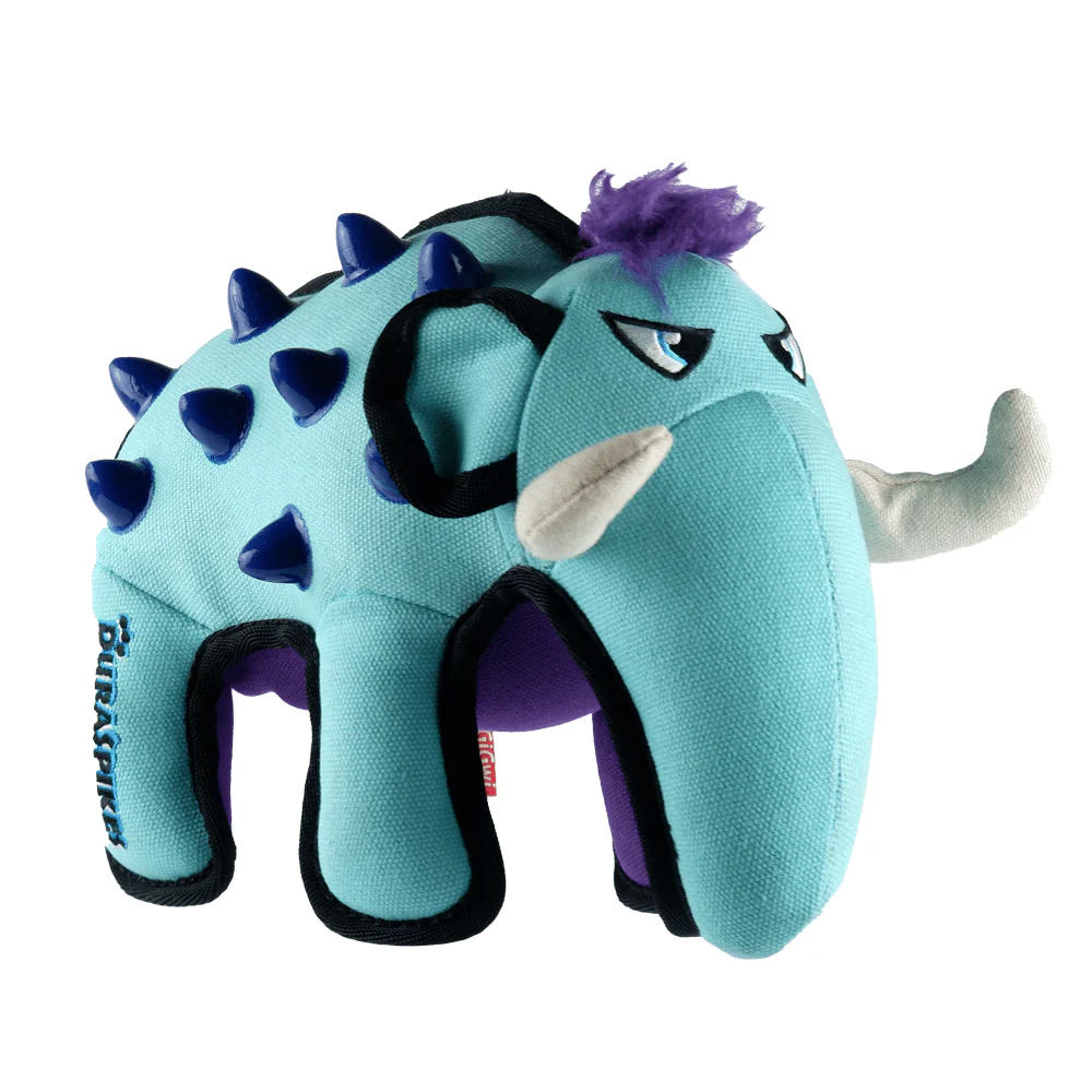 GiGwi Duraspikes Extra Durable Elephant Toy for Dogs (Light Blue) | For Medium Chewers - Image 3