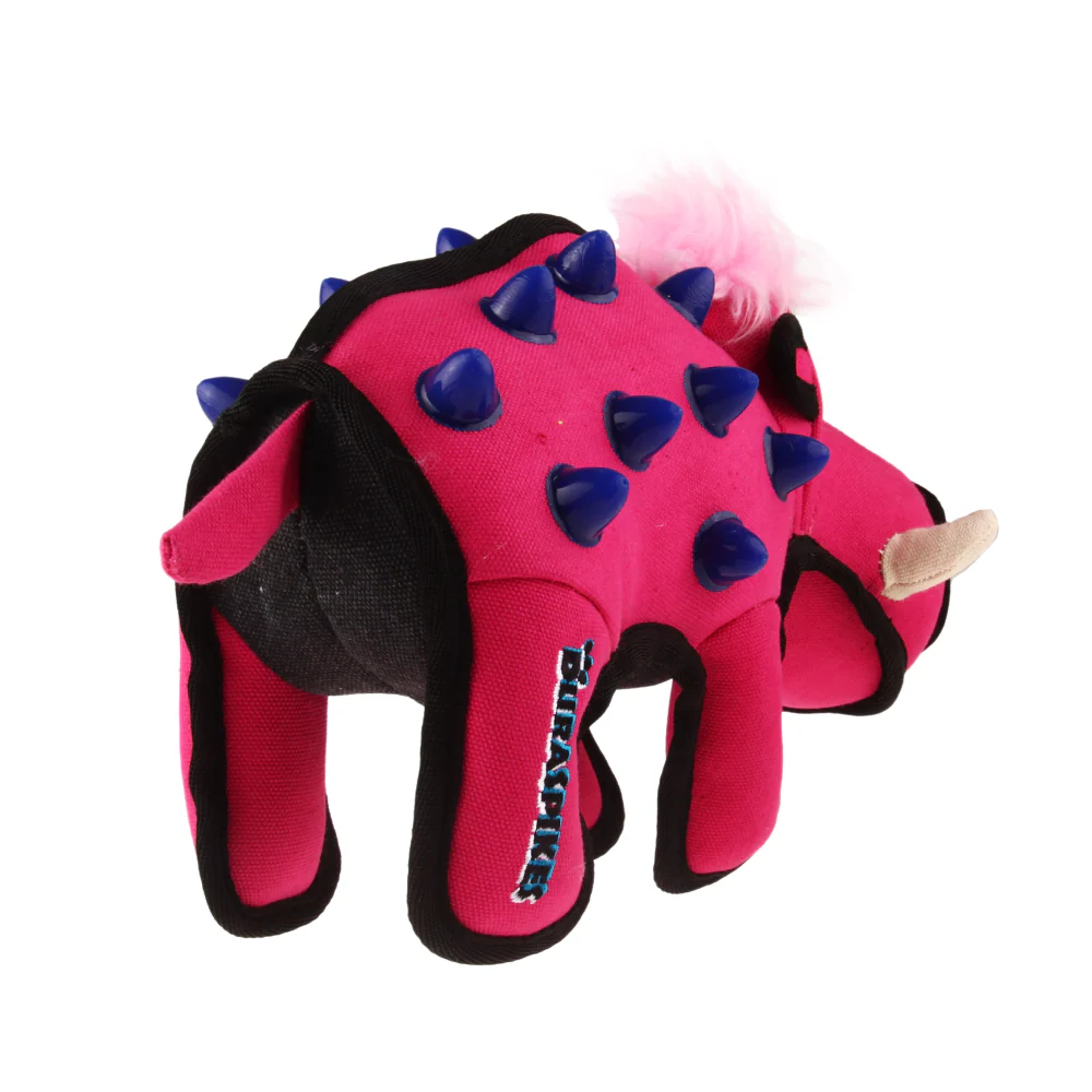 GiGwi Duraspikes Extra Durable Wild Boar Toy for Dogs (Rose) - Image 6