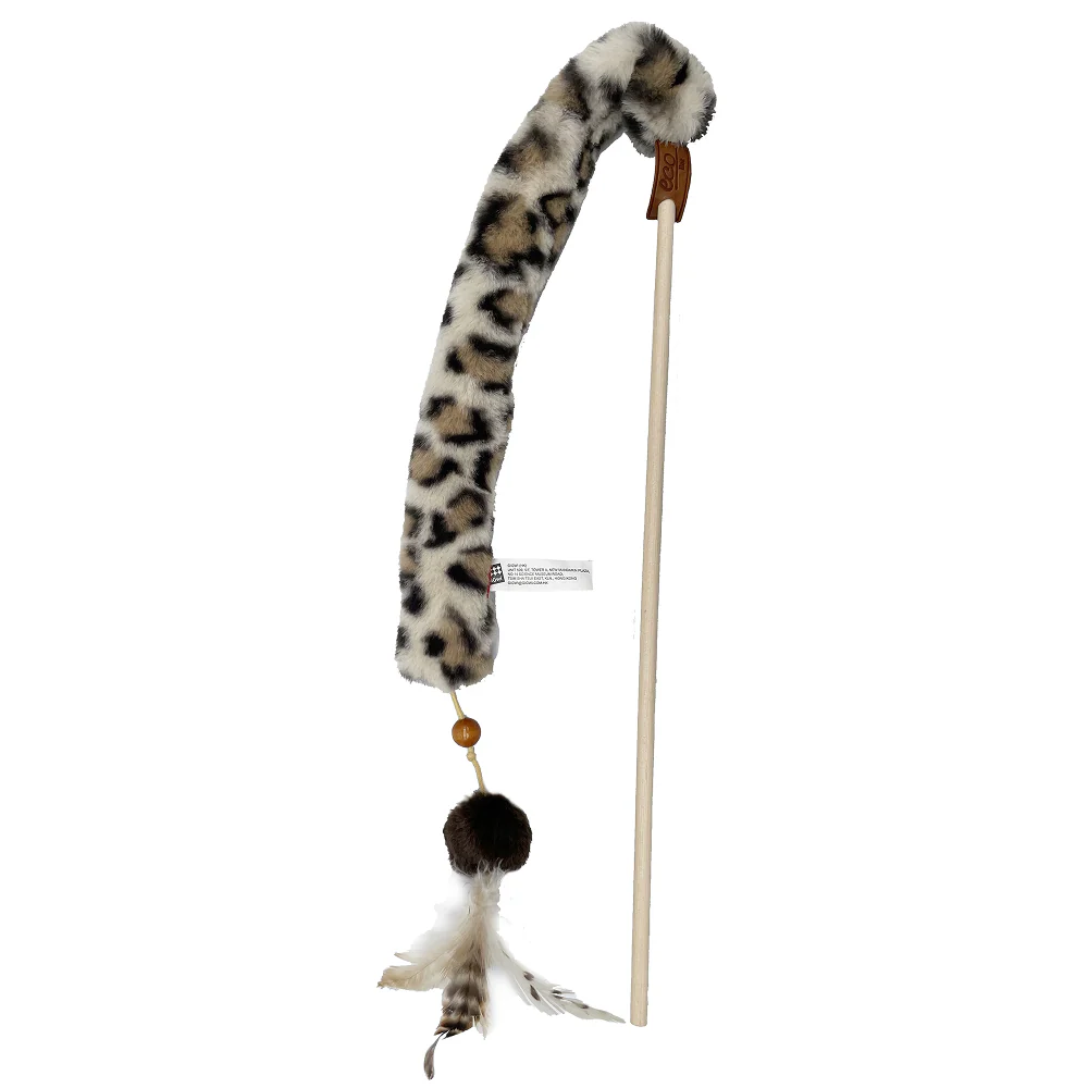 GiGwi Feather Teaser Eco Line Plush Tail Toy for Cats - Image 4
