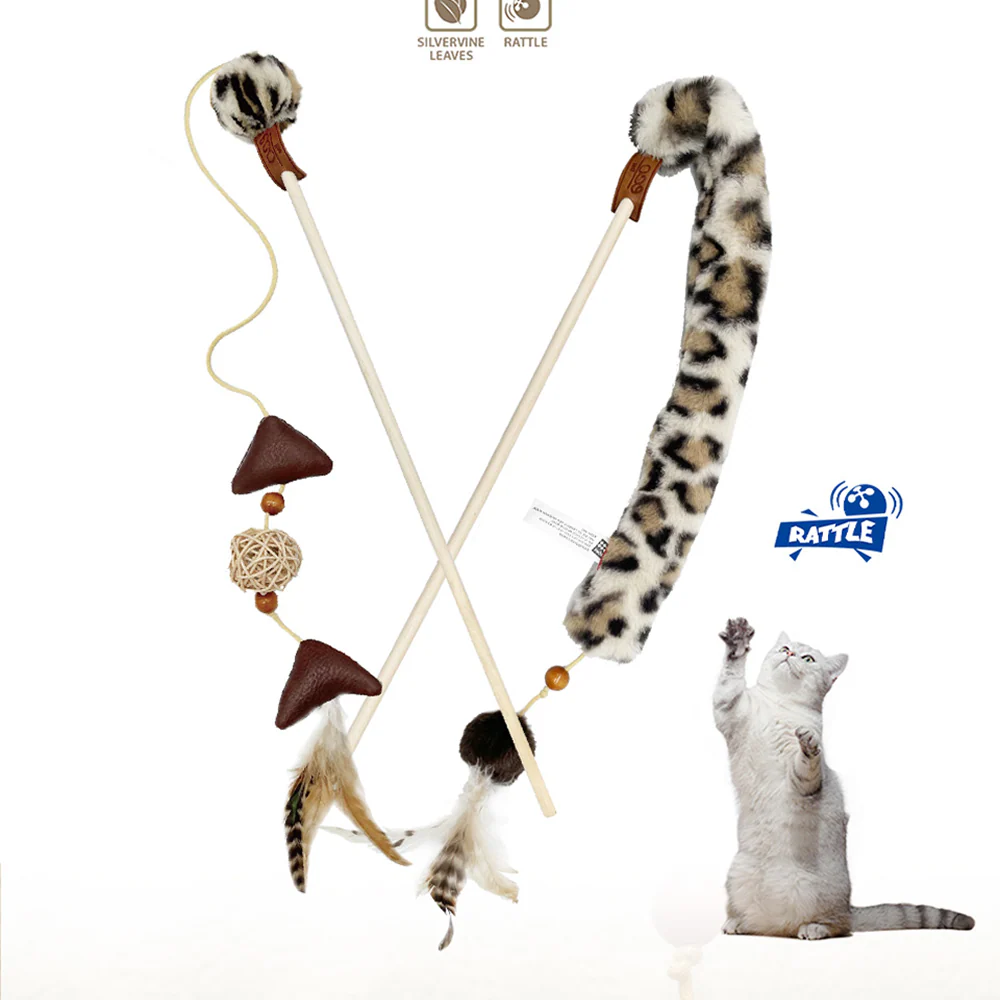 GiGwi Feather Teaser Eco Line Plush Tail Toy for Cats - Image 8