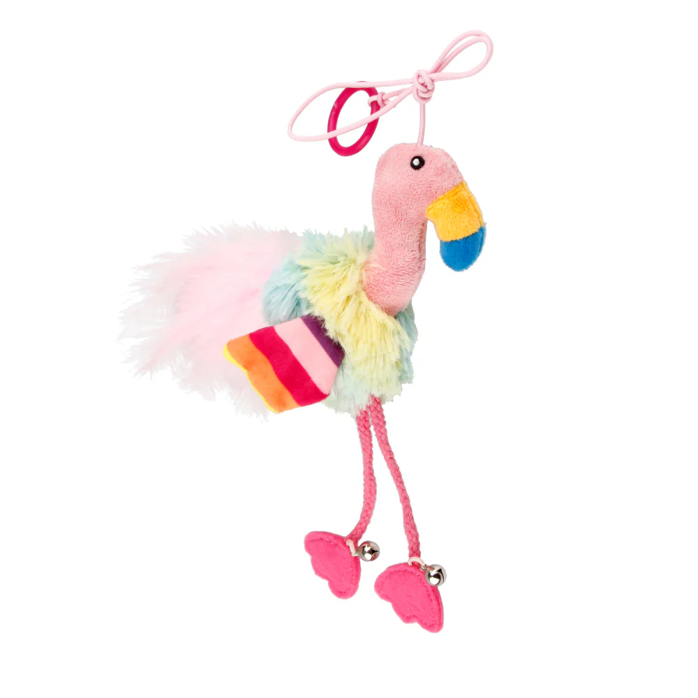 GiGwi Finger Teaser Flamingo with Crinkle Paper Catnip and Bell Inside for Cats (Pink) - Image 5