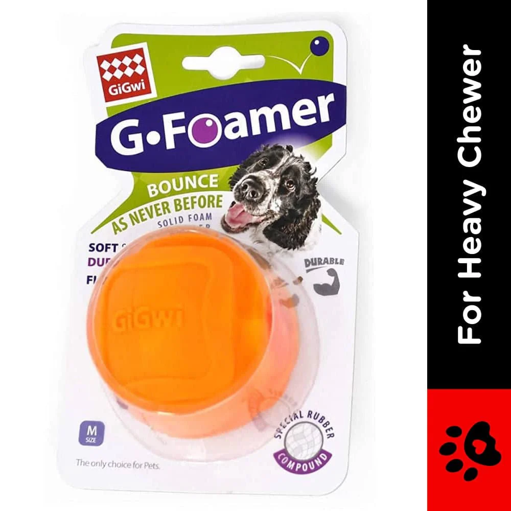 GiGwi G Foamer Ball Toy for Dogs (Orange) - Image 2