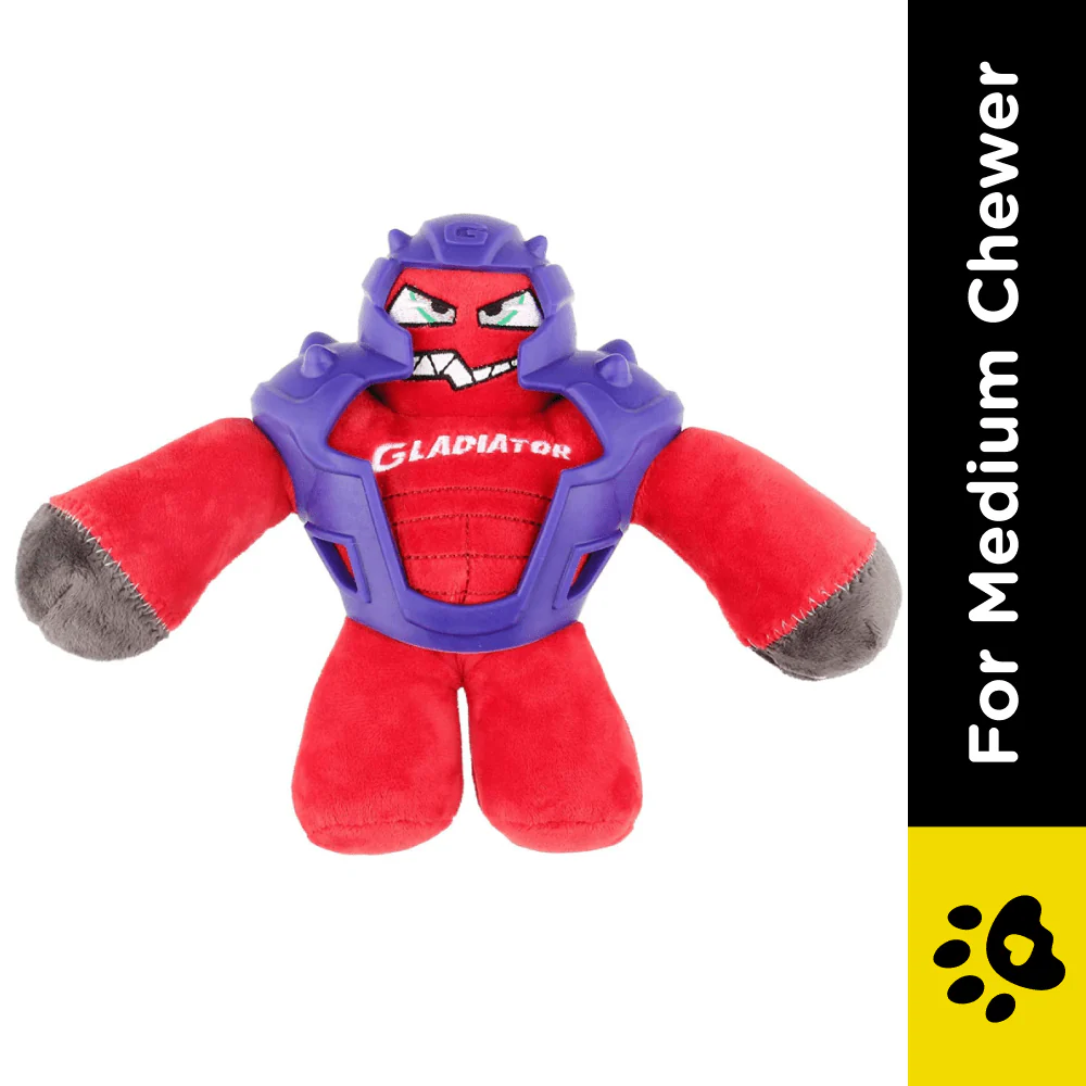 GiGwi Gladiator with Squeaker Inside Toy for Dogs (Red) - Image 2