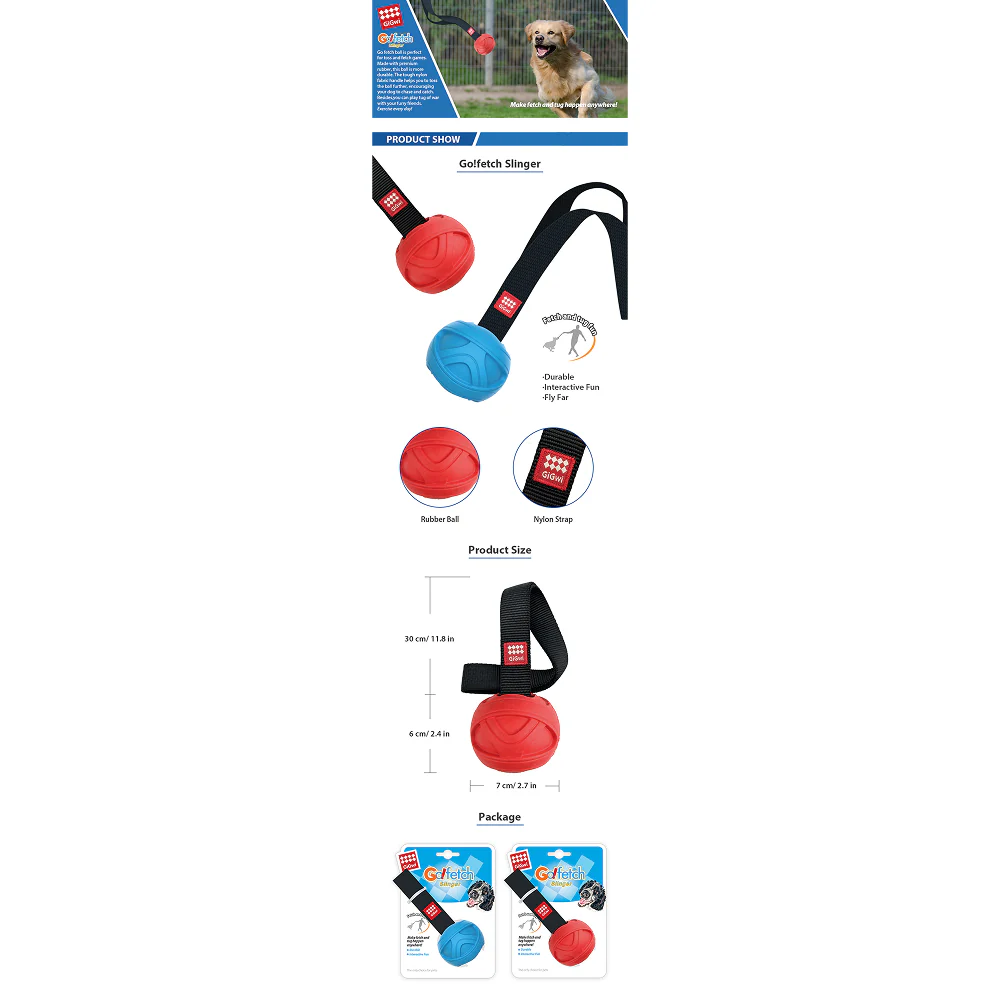 GiGwi Go! Fetch Slinger Ball Toy for Dogs (Red) - Image 4