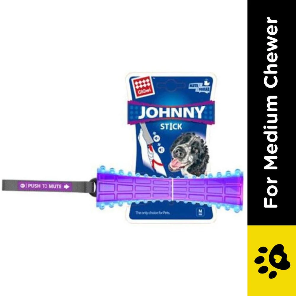 GiGwi Johnny Stick Treats Dispenser TPR Toy for Dogs (Transparent Purple) - Image 2