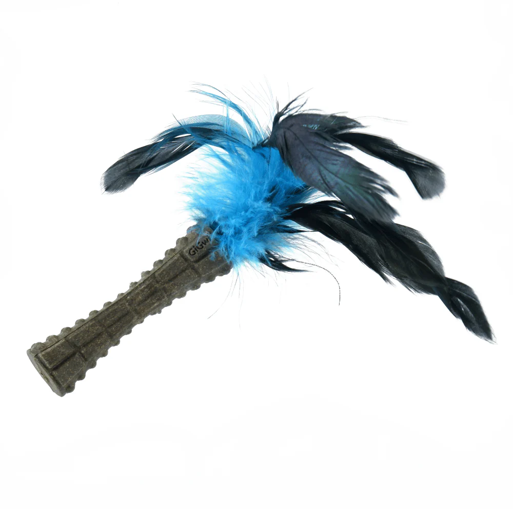 GiGwi Johnny Stick with Catnip & Natural Feathers Toy for Cats - Image 4