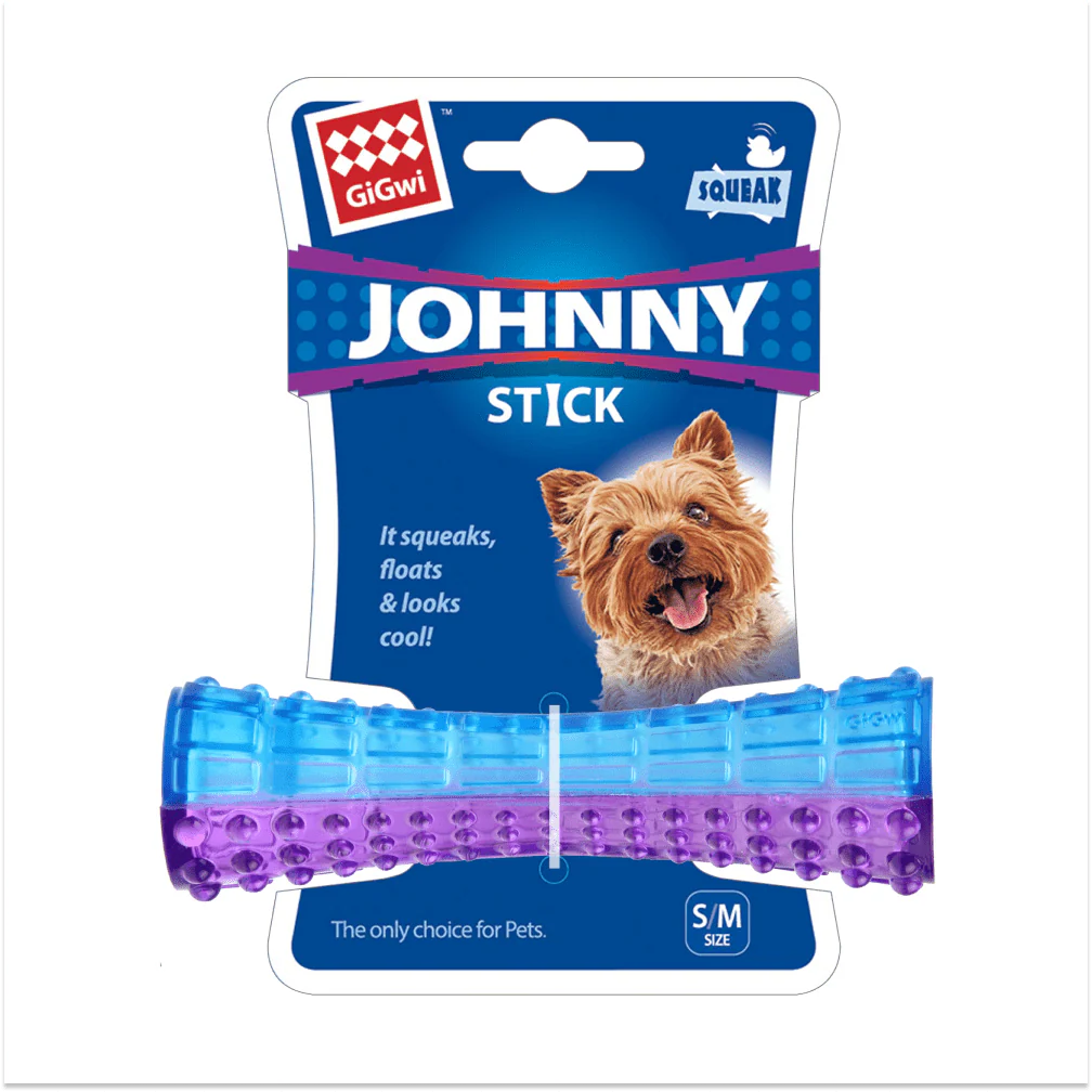 GiGwi Johnny Stick with Squeak for Dogs (Purple/Blue) - Image 2
